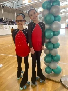 Patinadoras sorianas en Zaratán (Valladolid). 
