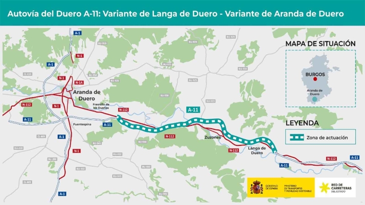 Autorizada la licitación, por 175 M€, de las obras de la autovía A-11 entre Langa de Duero y Aranda de Duero