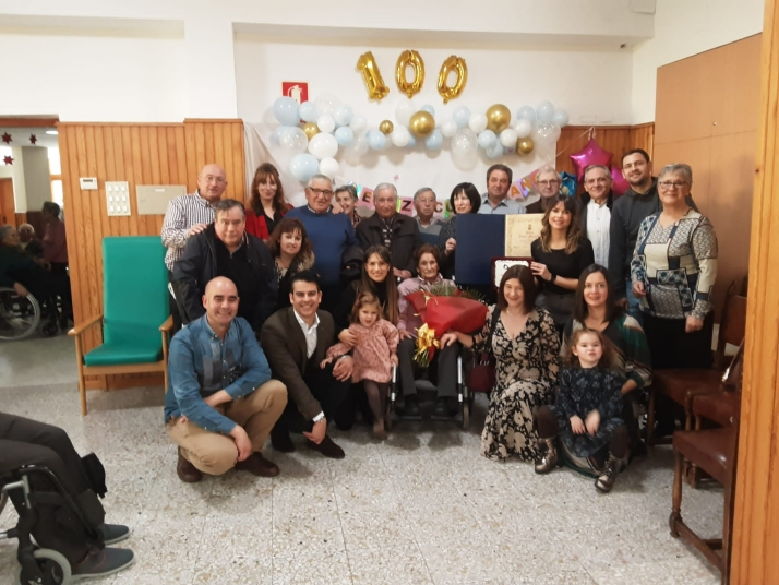 Pilar Villar Miranda cumple 100 años entre Ólvega y Ágreda acompañada de su familia
