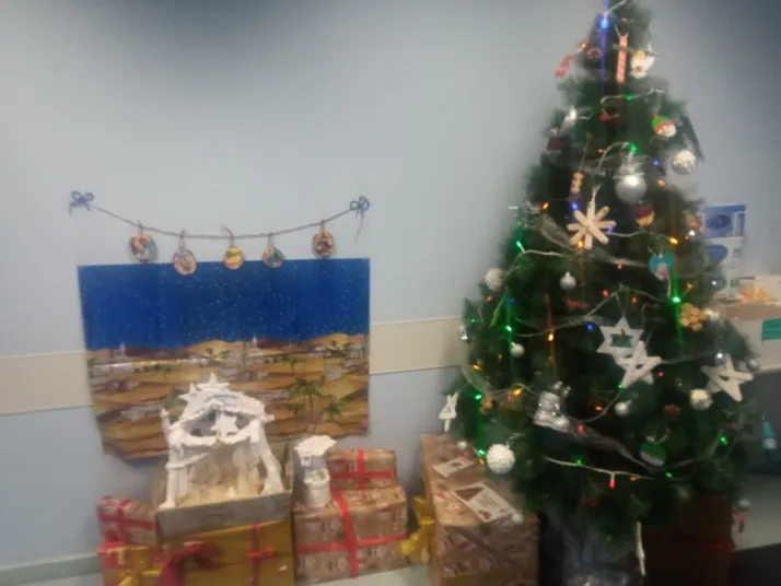 Al detalle; la divertida y tem&aacute;tica decoraci&oacute;n navide&ntilde;a del Hospital de Soria