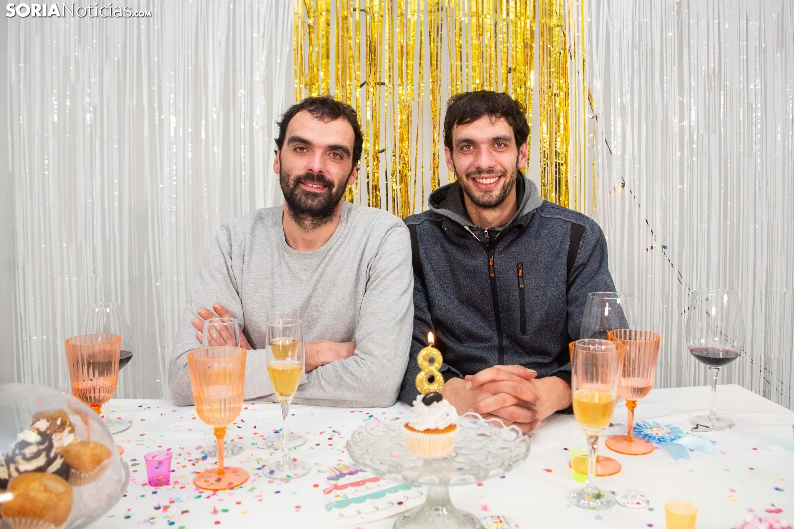 Fiesta sorpresa del 'Club de los bisiestos' de Soria Noticias. /MARIA FERRER