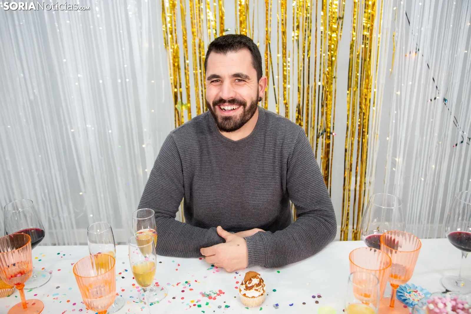 Fiesta sorpresa del 'Club de los bisiestos' de Soria Noticias. /MARIA FERRER