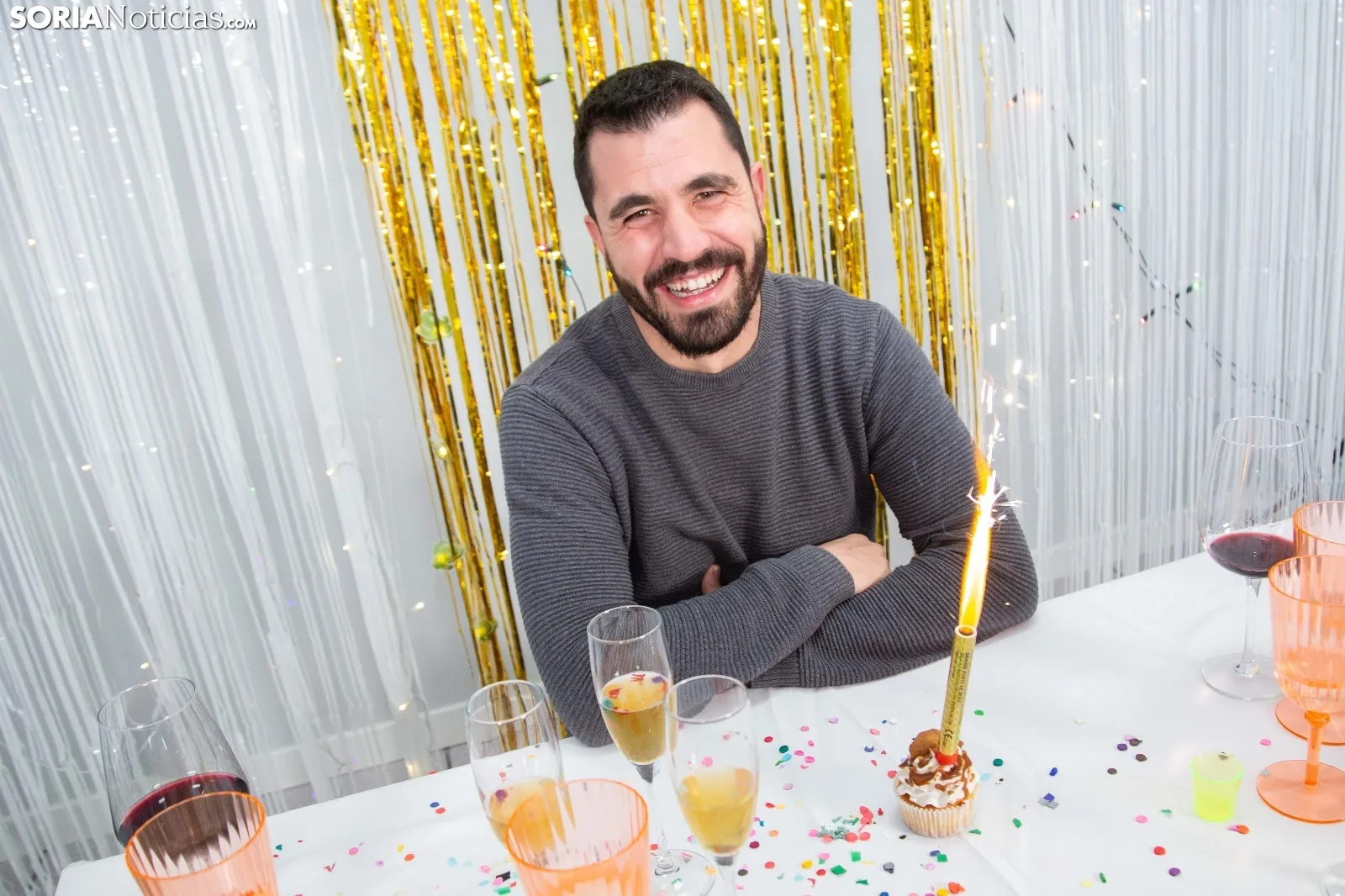 Fiesta sorpresa del 'Club de los bisiestos' de Soria Noticias. /MARIA FERRER