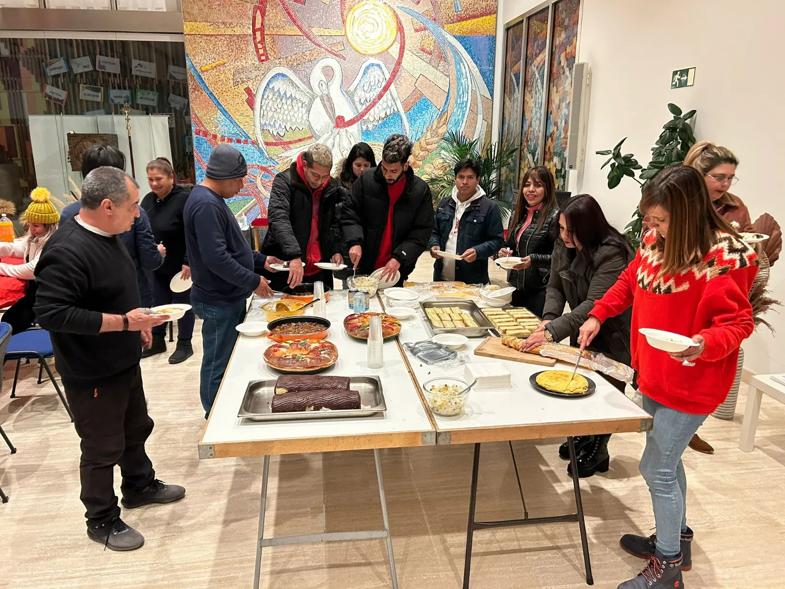 Una imagen de la cena solidaria. /CIFP La Merced