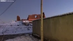 Cigüeñas en el castillo de Serón de Nágima. /Paz Martínez, Luisfer Cotela y Diego Martínez