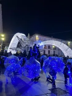 Club Patín Soria en la cabalgata de Reyes. /SN