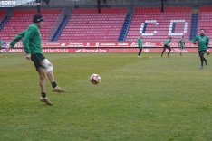 Ua imagen de la mañana en el nuevo estadio de Los Pajait