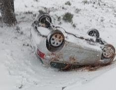 Foto 3 - Al menos 4 accidentes de tráfico en la provincia de Soria por la nieve