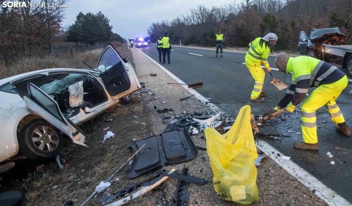 Año negro en las carreteras sorianas: menos accidentes, pero más víctimas mortales