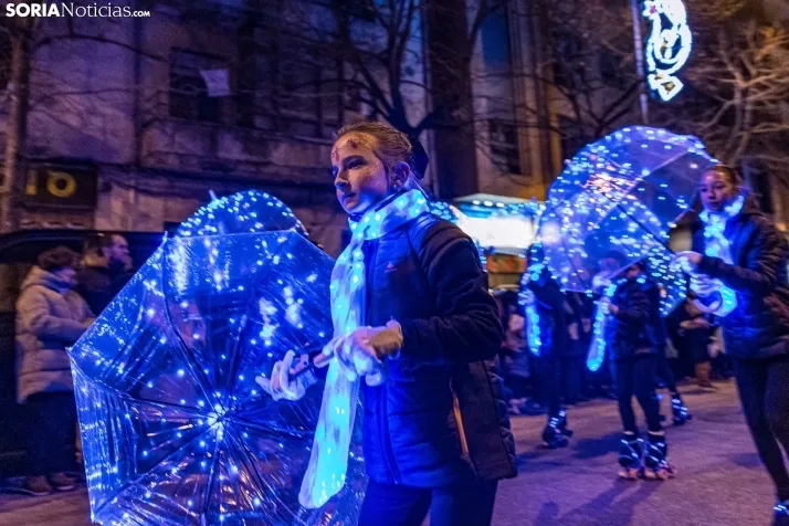 La magia de la cabalgata de los Reyes Magos en Soria capital, en im&aacute;genes