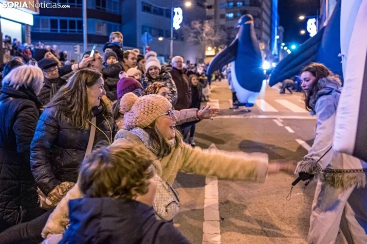 La magia de la cabalgata de los Reyes Magos en Soria capital, en im&aacute;genes