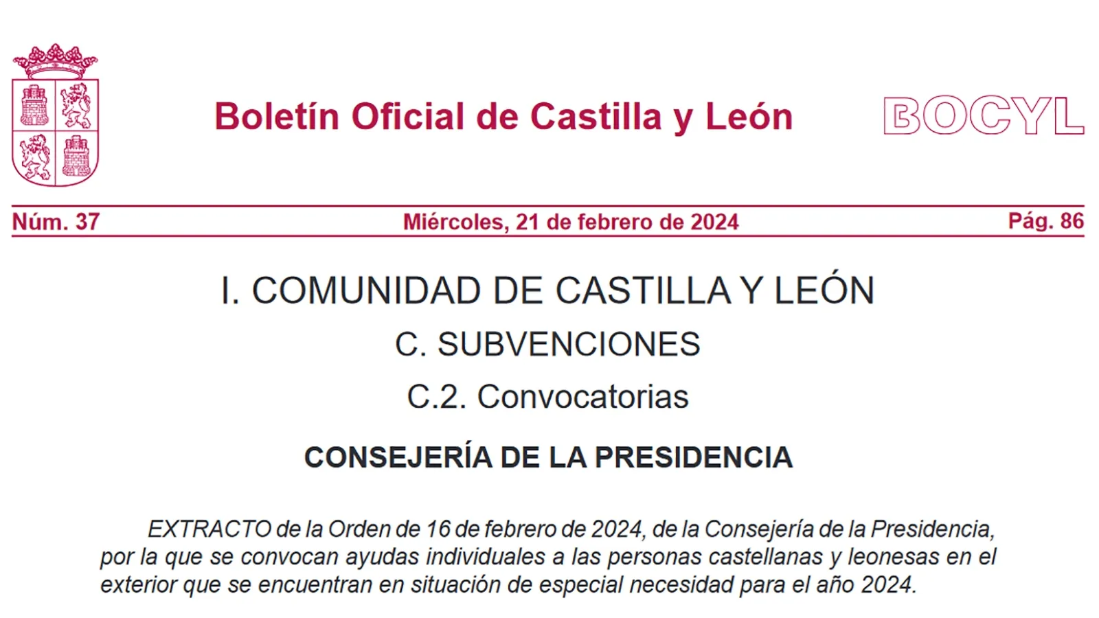 Foto 2 - Castilla y Le&oacute;n convoca las ayudas para los suyos en el exterior que se encuentran en situaci&oacute;n de especial necesidad