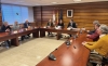 Reunión alcaldes de los municipios de la zona del embalse Enciso, en la Consejería. /Jta.