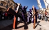 Penitentes durante la procesión de Las Siete Palabras. /Viksar