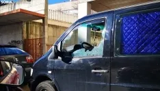 Uno de los vehículos dañados. /SN