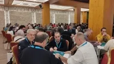 Jesús Palacios y Vicente Sánchez con el segundo premio del Campeonato de España de Mus.