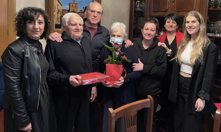 Natividad Milla y Elías López, 64 años casados en Soria