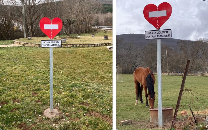 Sotillo del Rincón instala señalización contra la violencia de género
