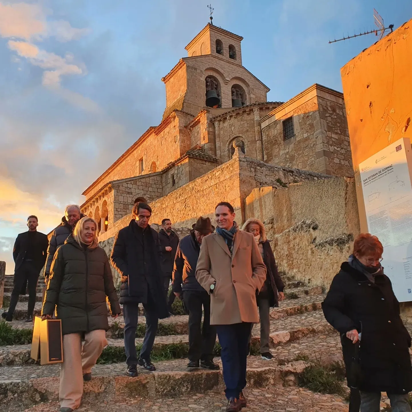 Imagen de la visita de Aznar a San Esteban. 