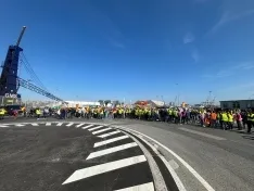 Una imagen de la concentración con presencia soriana. /ASAJA Soria