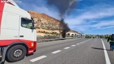 Una imagen de la movilización en Arcos en torno a las 12:25 horas de este miércoles. /SN