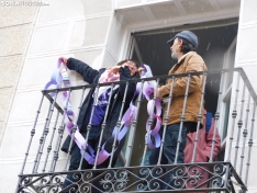 Cadeneta feminista del 8M en Soria. /SN