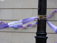 Cadeneta feminista del 8M en Soria. /SN
