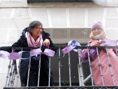 Cadeneta feminista del 8M en Soria. /SN