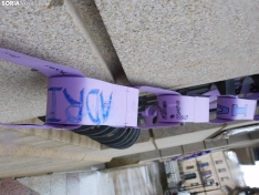 Cadeneta feminista del 8M en Soria. /SN