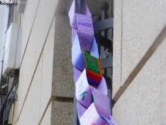 Cadeneta feminista del 8M en Soria. /SN