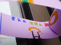 Cadeneta feminista del 8M en Soria. /SN