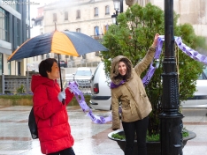 Cadeneta feminista del 8M en Soria. /SN