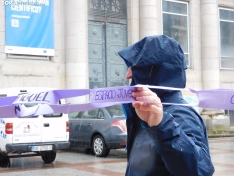Cadeneta feminista del 8M en Soria. /SN