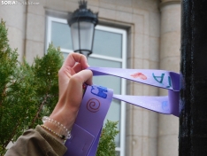 Cadeneta feminista del 8M en Soria. /SN
