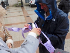 Cadeneta feminista del 8M en Soria. /SN