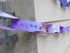 Cadeneta feminista del 8M en Soria. /SN