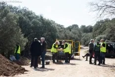 Una imagen de las labores de exhumanción hoy. /SN