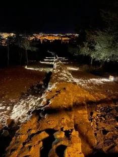 Una imagen de las pruebas de iluminación. /Ayto.