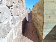 Obras de rehabilitación de la Muralla del Castillo.