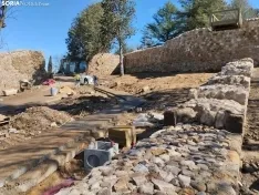 Obras de rehabilitación de la Muralla del Castillo.
