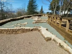 Obras de rehabilitación de la Muralla del Castillo.