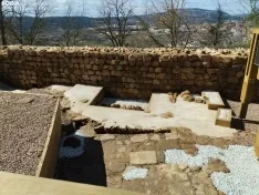 Obras de rehabilitación de la Muralla del Castillo.