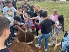 Foto 6 - Los m&aacute;s peque&ntilde;os de Soria aprenden a plantar &aacute;rboles: &iquest;Qu&eacute; importancia tiene este gesto?