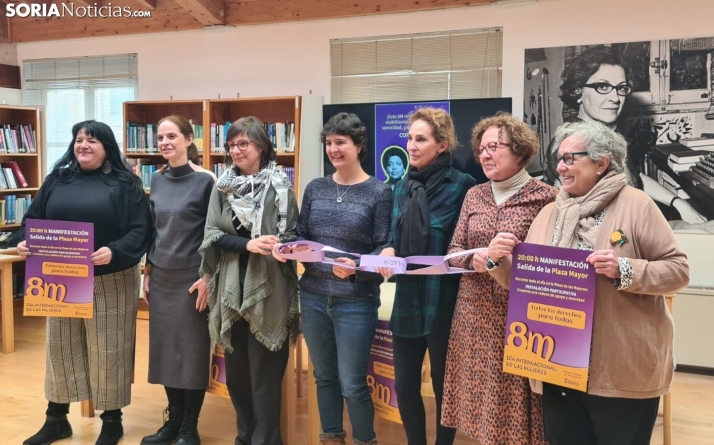 Una cadena feminista unirá a hombres y mujeres en Soria por el 8M 