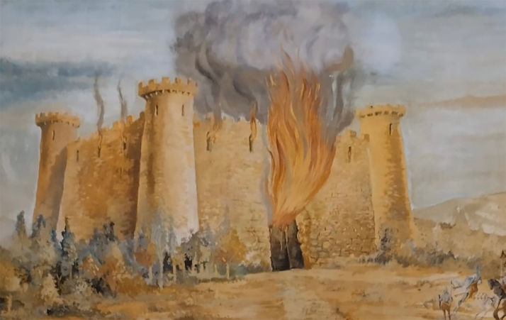 Ólvega conmemora esta semana los 550 años del incendio de su castillo