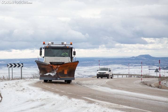 Continúa el aviso amarillo por nieve en Soria 