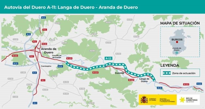 Licitadas por 212M€ las obras del tramo Langa-Aranda de la A-11