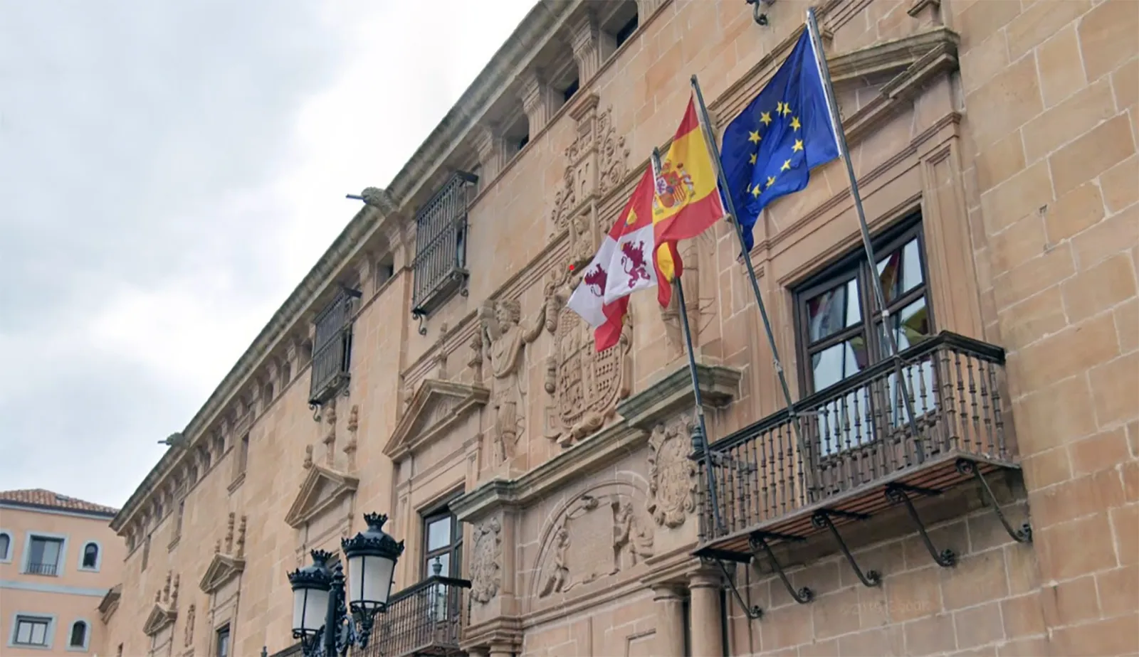 Imagen del palacio de los Condes de Gómara, sede de la Audiencia Provincial de Soria. 