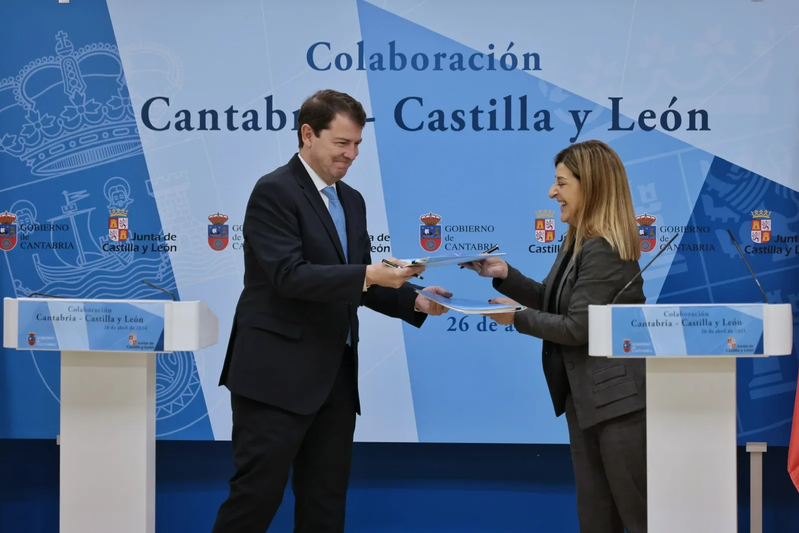 Foto 2 - Castilla y Le&oacute;n y Cantabria firman un protocolo para mejorar la prestaci&oacute;n de servicios comunes y la calidad de vida de las personas en las zonas lim&iacute;trofes