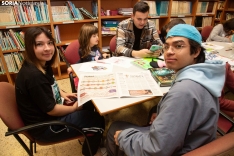 Los niños de Morón de Almazán aprenden con el periódico de Soria Noticias.